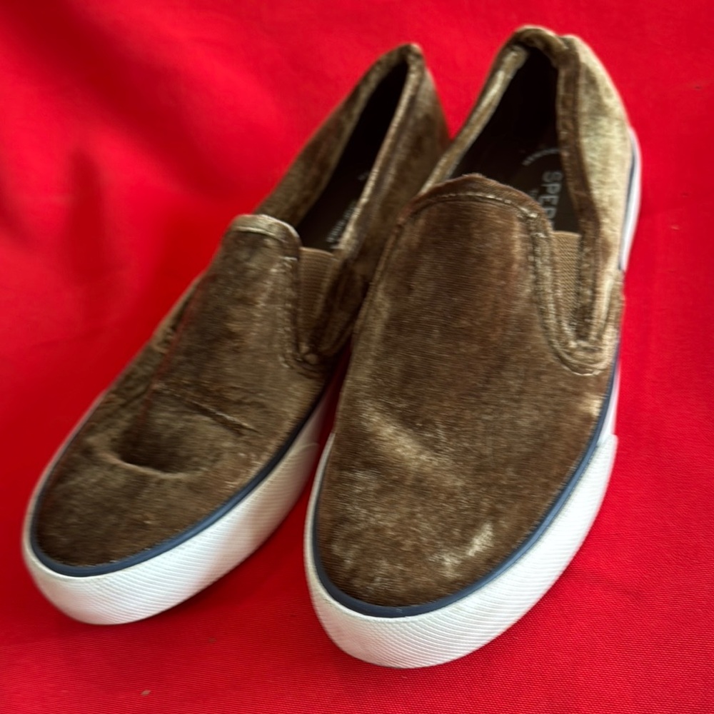 Sperry Top Sider-brown velvet-memory foam insole